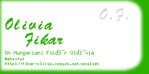 olivia fikar business card